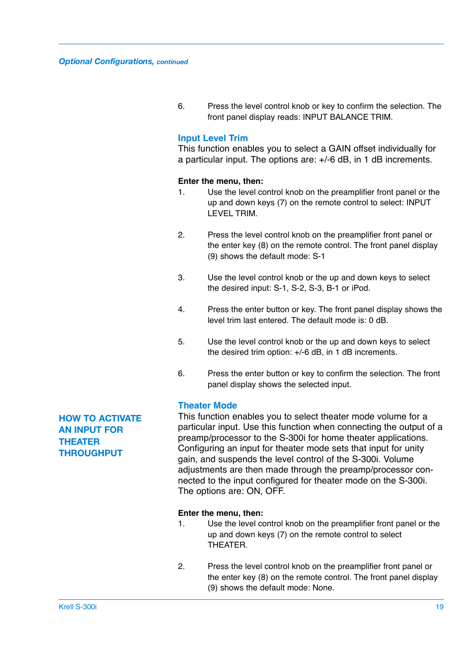 Krell S-300i User Manual | Page 23 / 34