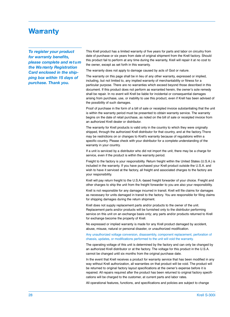 Krell S-300i User Manual | Page 32 / 34