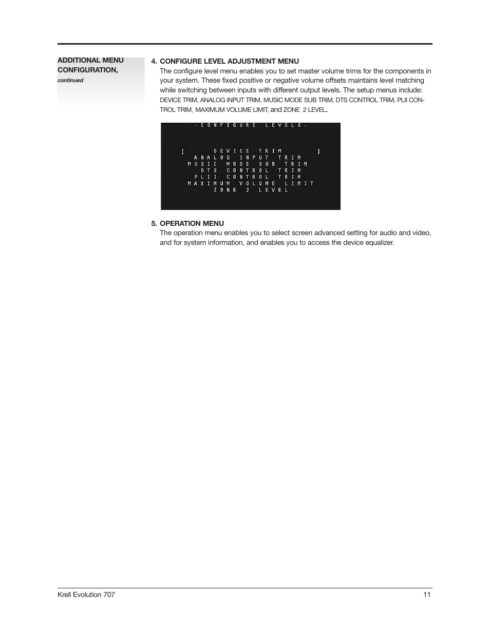 Krell 707 Evolution User Manual | Page 11 / 12