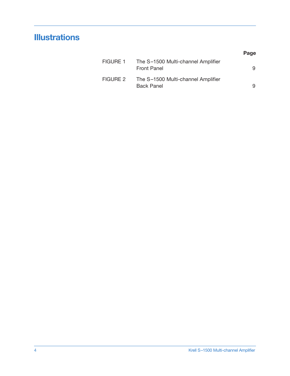 Illustrations | Krell S-1500 User Manual | Page 4 / 23