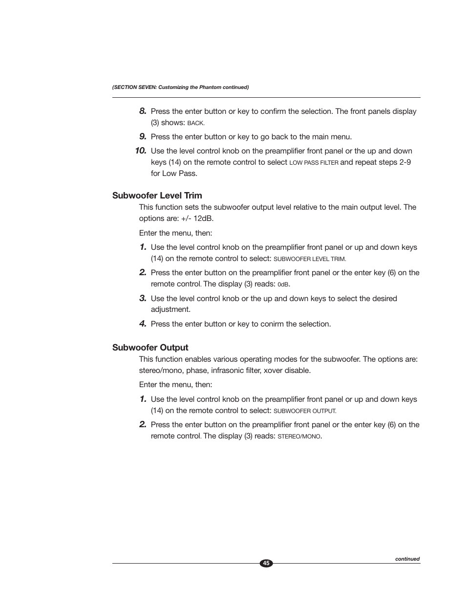 Krell Phantom Manual User Manual | Page 45 / 54