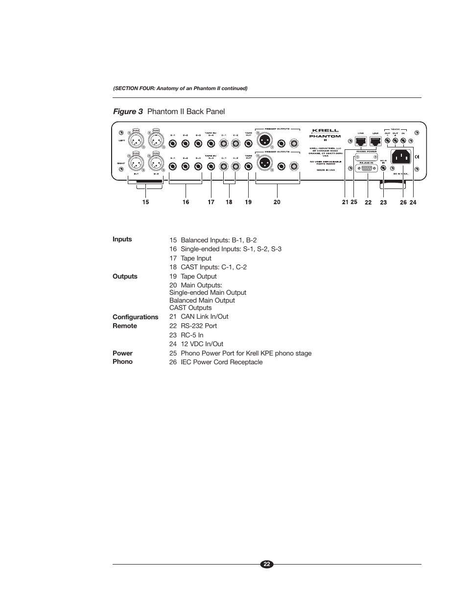 Krell Phantom II Manual User Manual | Page 22 / 49