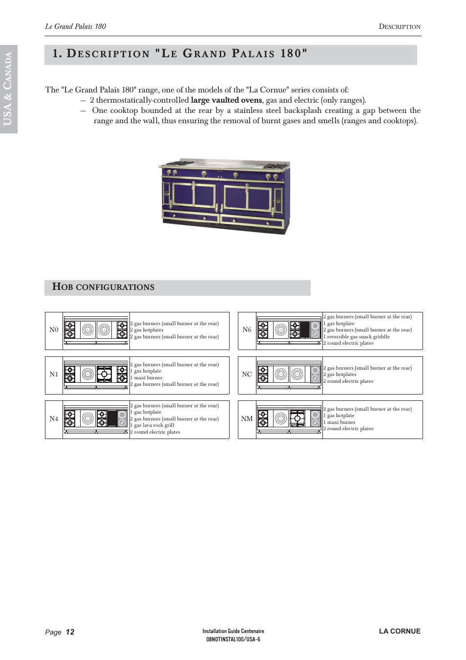 Us a & c | La Cornue Château 75 User Manual | Page 14 / 58