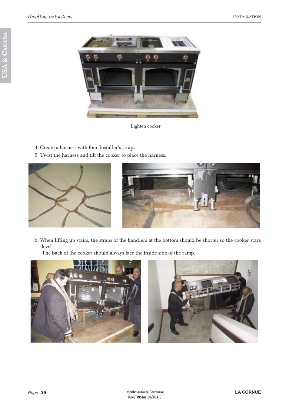 Us a & c | La Cornue Château 75 User Manual | Page 38 / 58