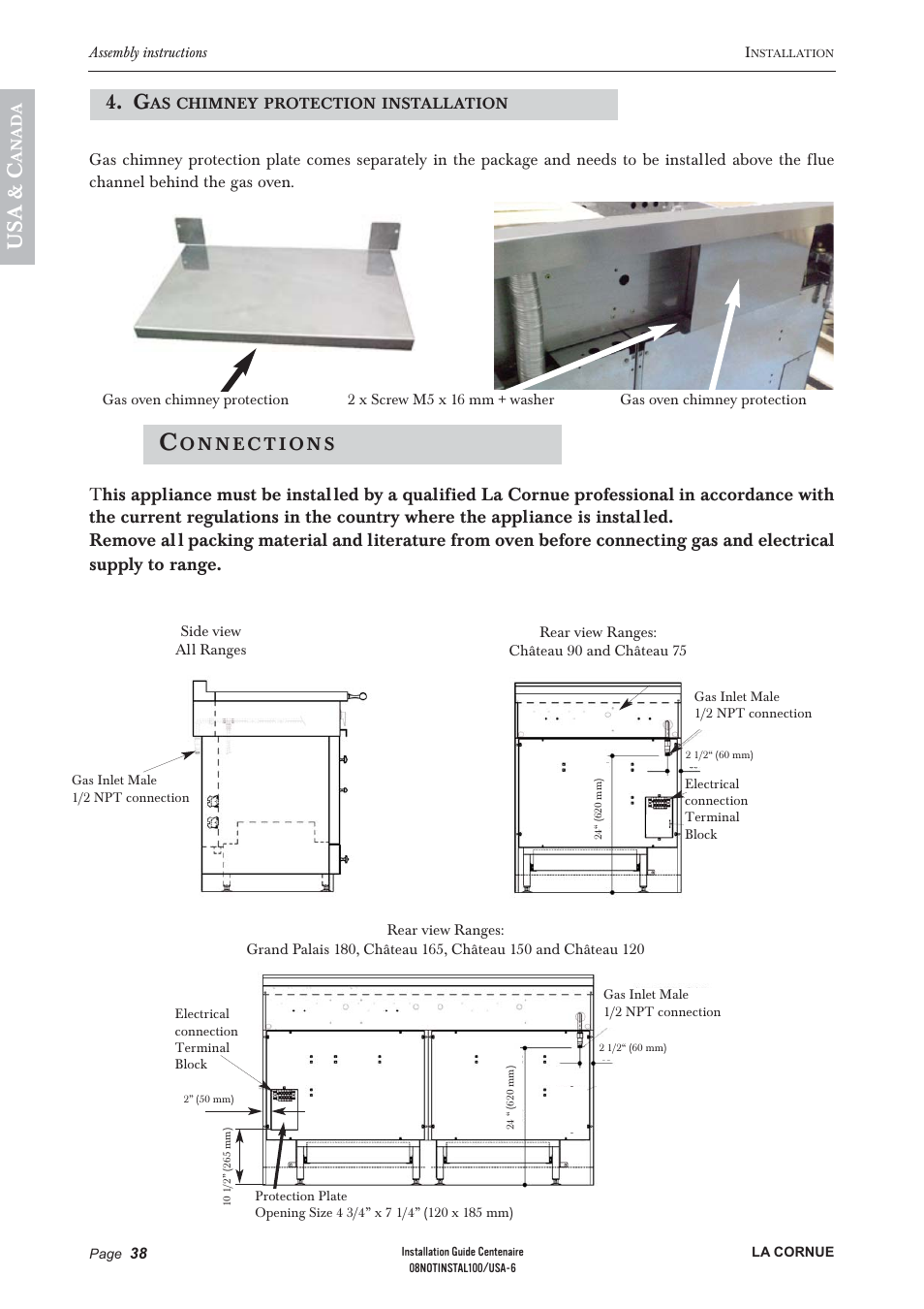 Us a & c | La Cornue Château 75 User Manual | Page 40 / 58