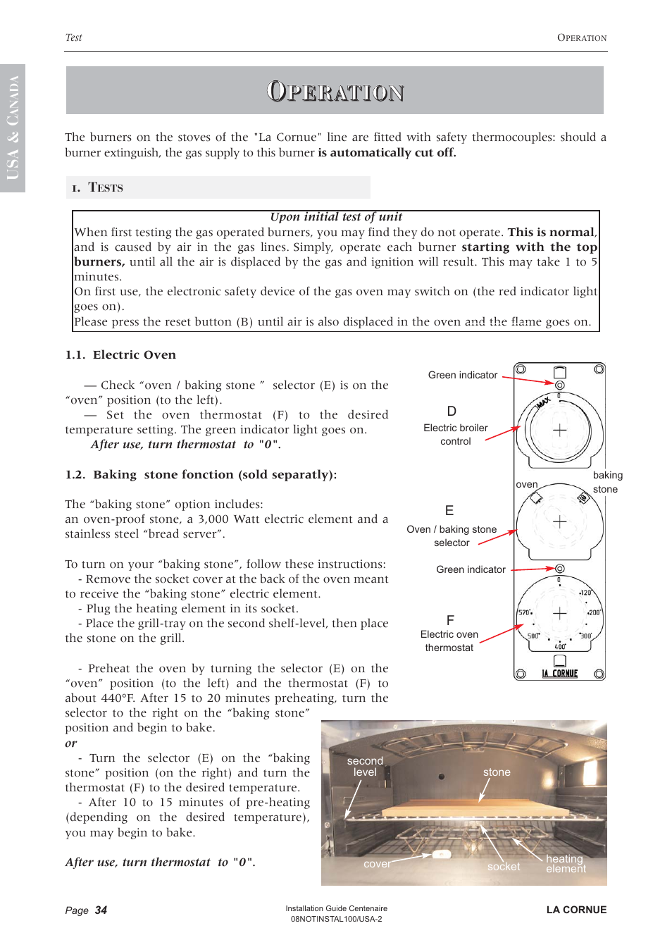 La Cornue Château Series - Gas connection User Manual | Page 2 / 2