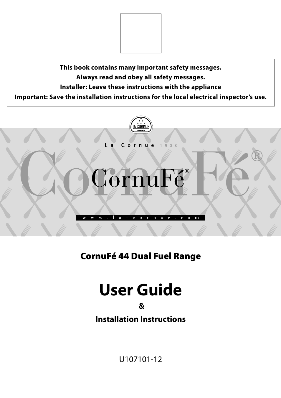 La Cornue CornuFé 44 User Manual | 48 pages