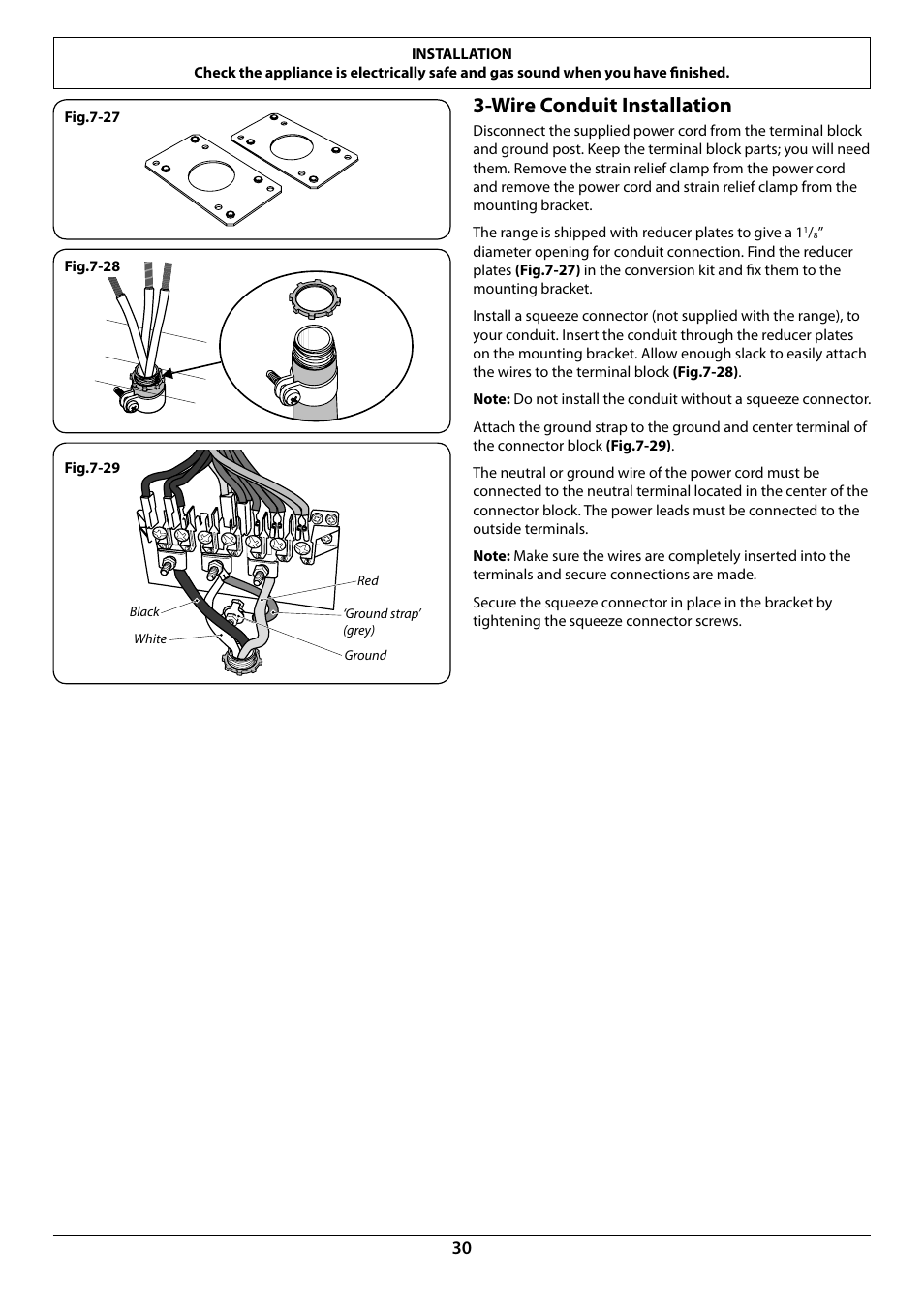 Wire conduit installation | La Cornue CornuFé Series - Gas Connection User Manual | Page 5 / 5
