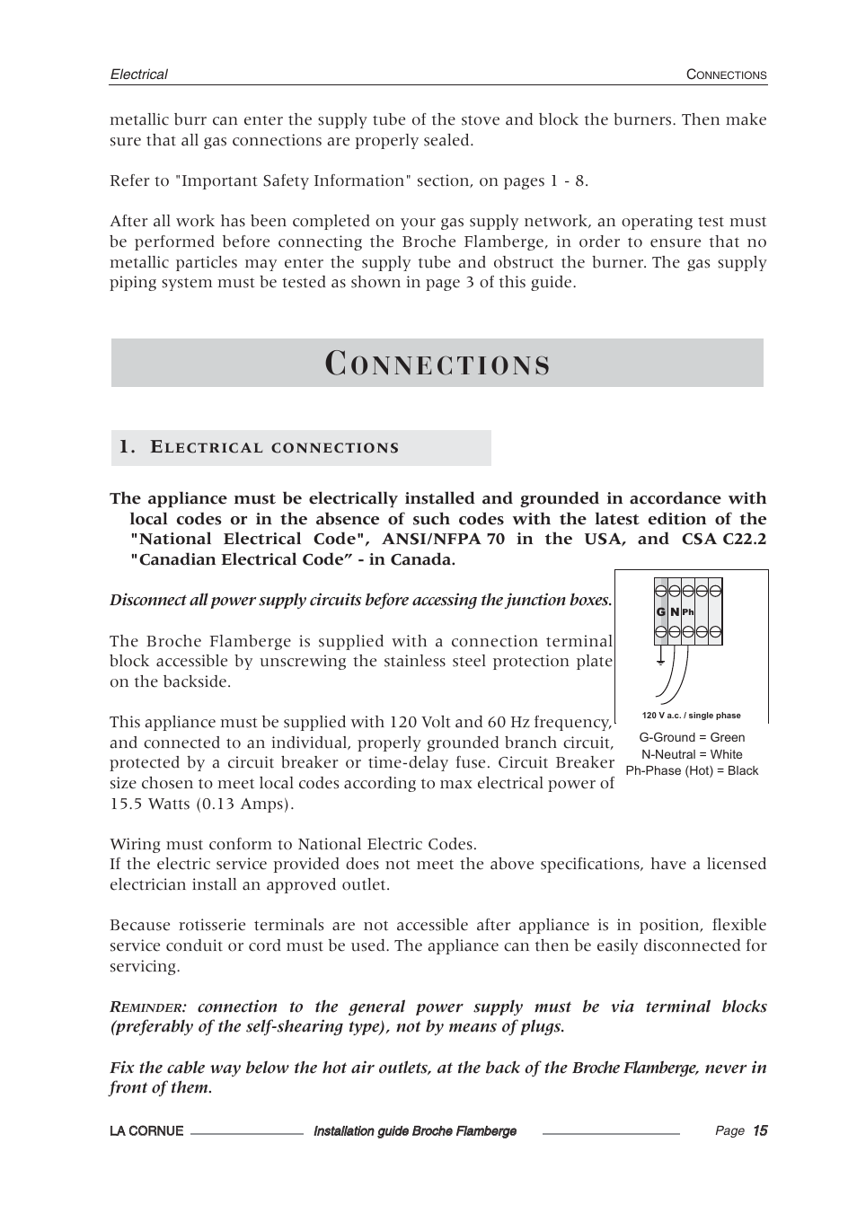 La Cornue Rotisserie Centenaire User Manual | Page 16 / 26