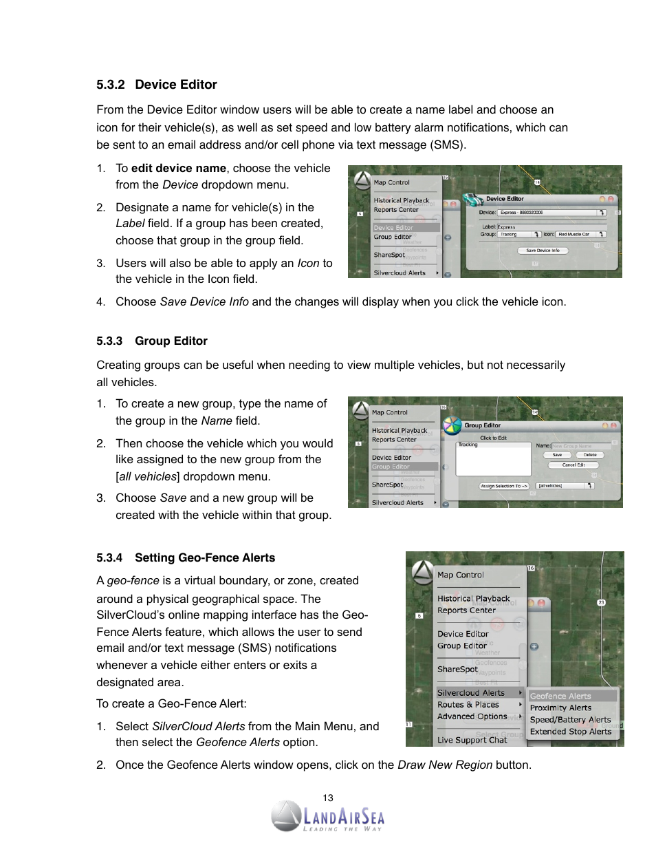 LandAirSea SilverCloud Overdrive Live GPS Tracker User Manual | Page 13 / 23