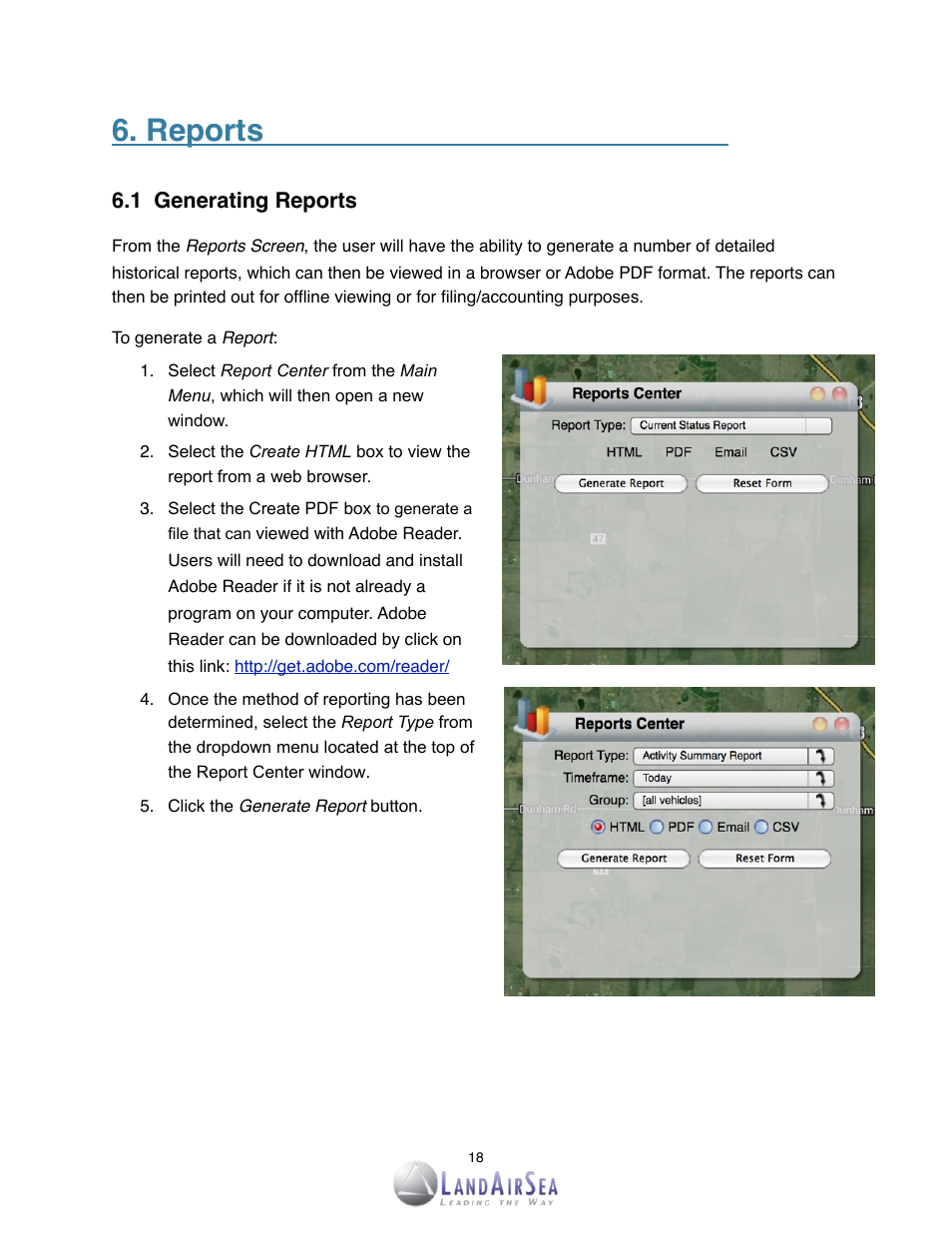 Reports | LandAirSea SilverCloud Tag Live GPS Tracker User Manual | Page 18 / 22