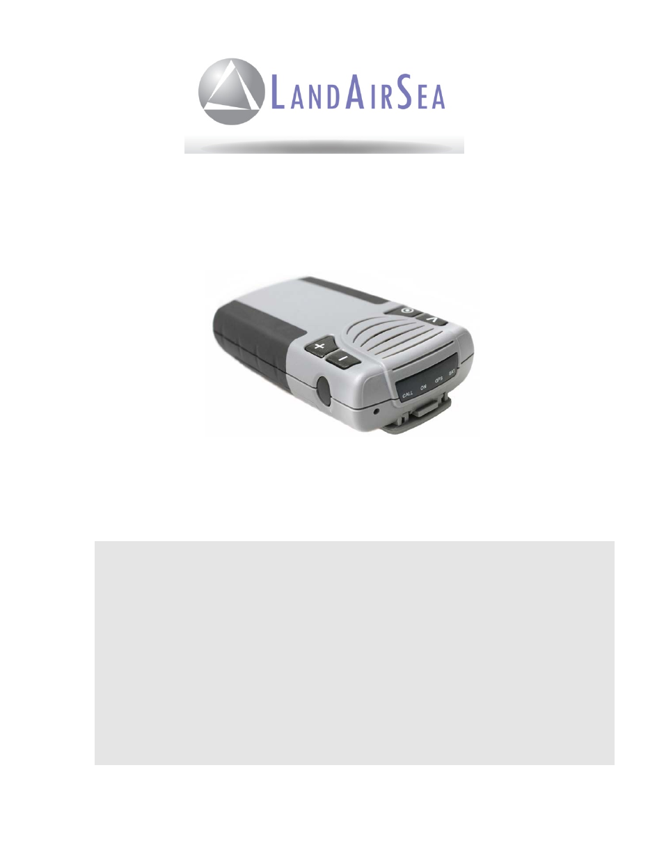LandAirSea Victoria GPS Tracking System User Manual | 17 pages