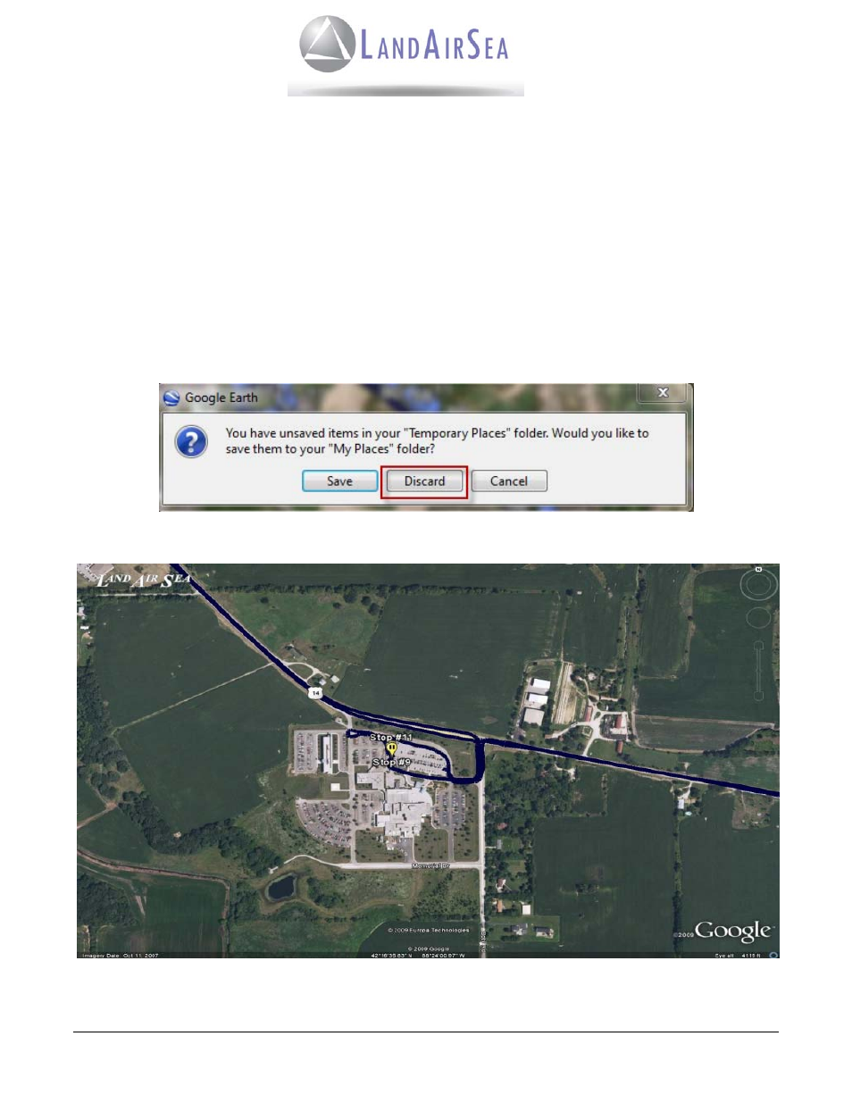 Google earth® instructions (cont.) | LandAirSea Victoria GPS Tracking System User Manual | Page 11 / 17