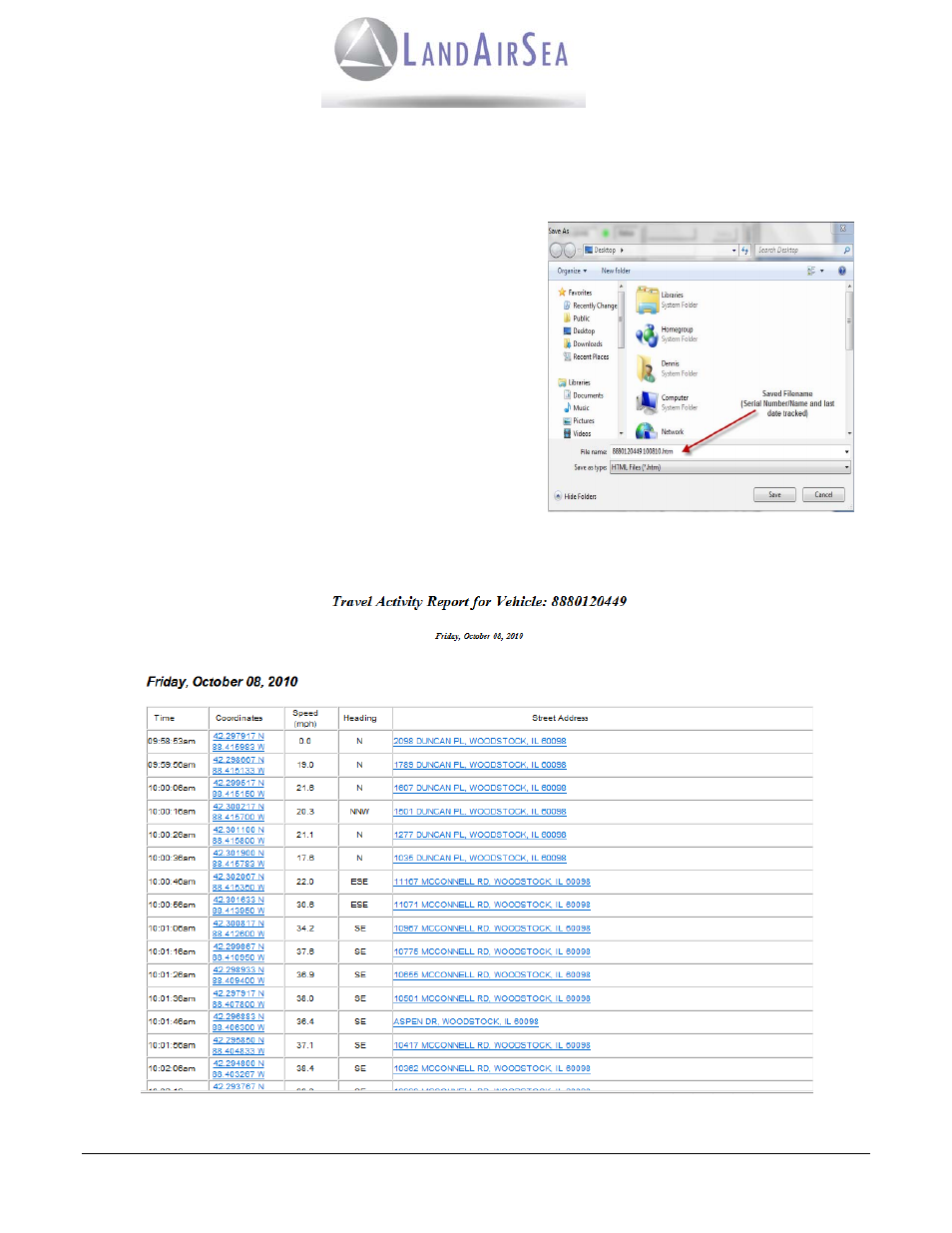 Victoria software review | LandAirSea Victoria GPS Tracking System User Manual | Page 15 / 17