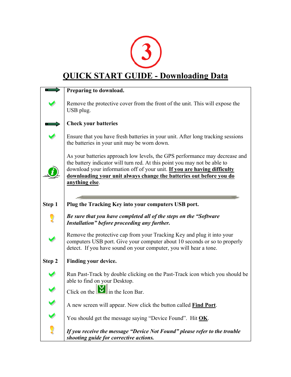 Quick start guide - downloading data | LandAirSea GPS Tracking Key Pro Quick Start Guide User Manual | Page 4 / 6
