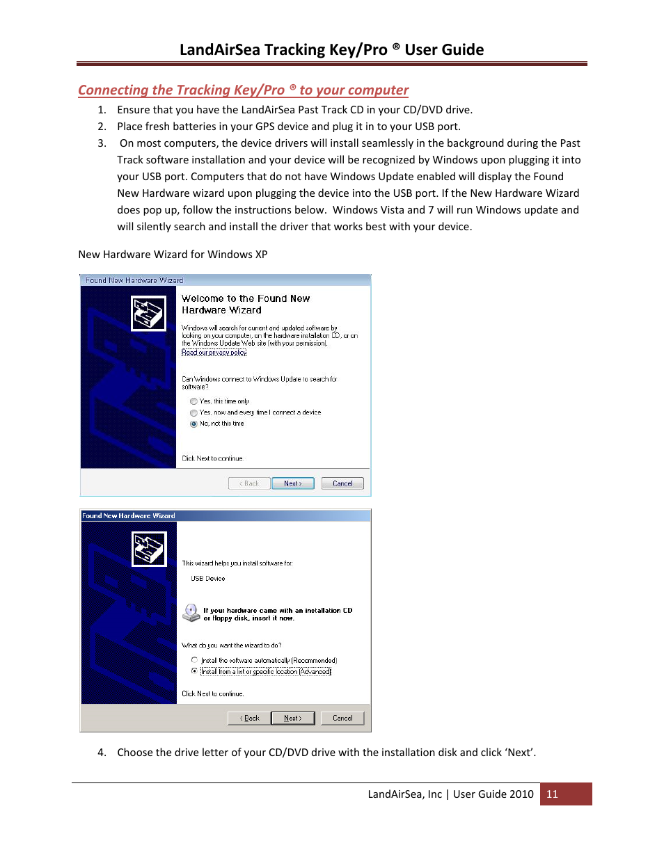 Landairsea tracking key/pro ® user guide | LandAirSea GPS Tracking Key Pro User Guide User Manual | Page 11 / 46