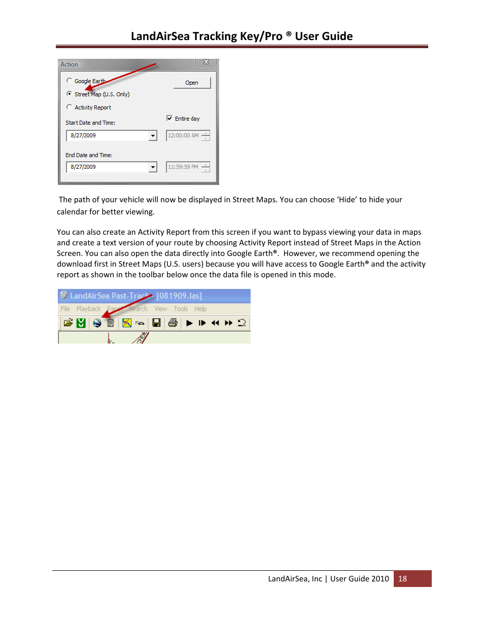 Landairsea tracking key/pro ® user guide | LandAirSea GPS Tracking Key Pro User Guide User Manual | Page 18 / 46