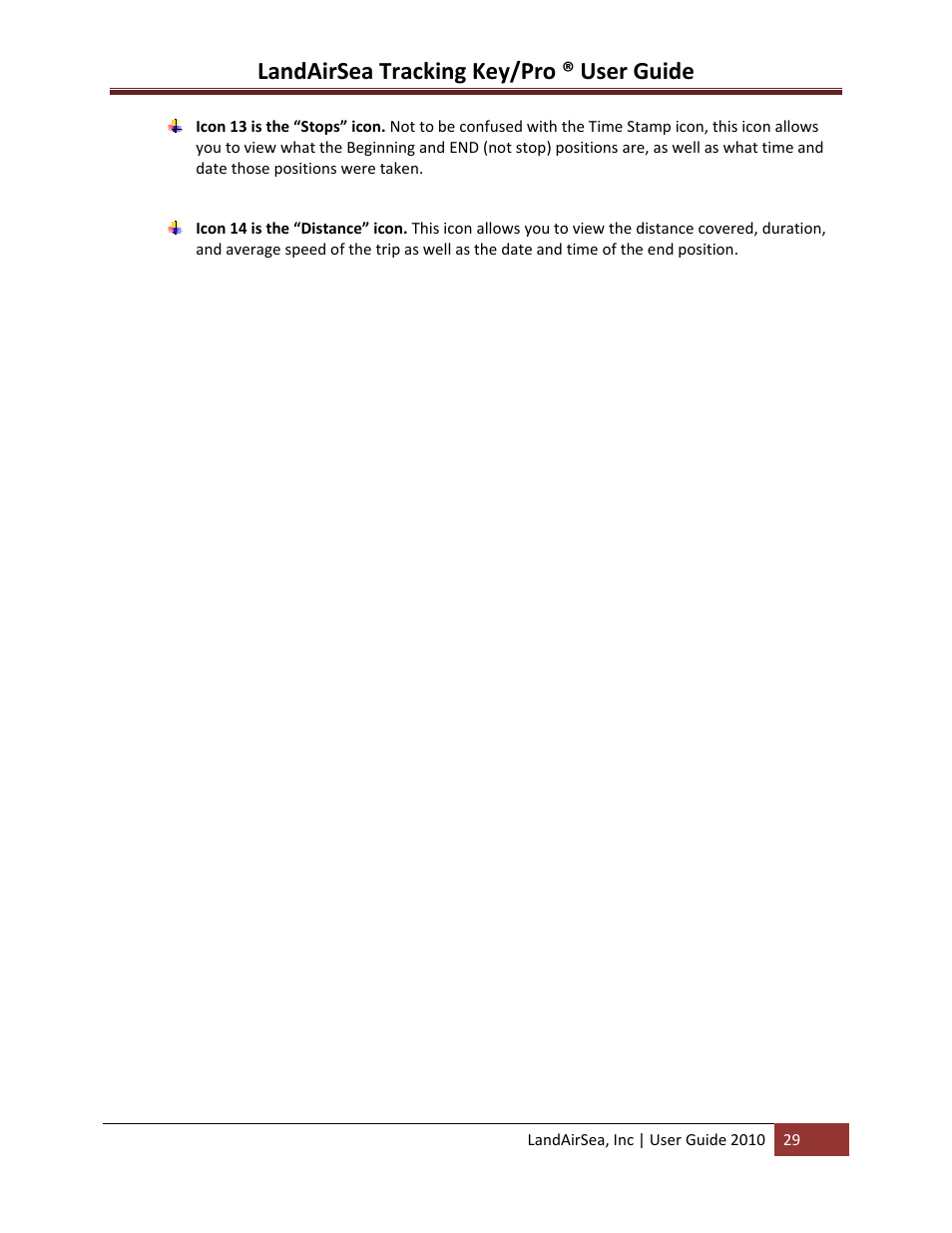LandAirSea GPS Tracking Key Pro User Guide User Manual | Page 29 / 46