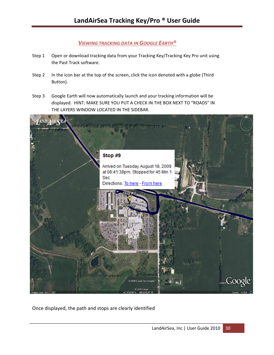 Landairsea tracking key/pro ® user guide | LandAirSea GPS Tracking Key Pro User Guide User Manual | Page 30 / 46