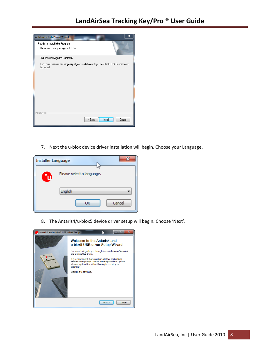 Landairsea tracking key/pro ® user guide | LandAirSea GPS Tracking Key Pro User Guide User Manual | Page 8 / 46