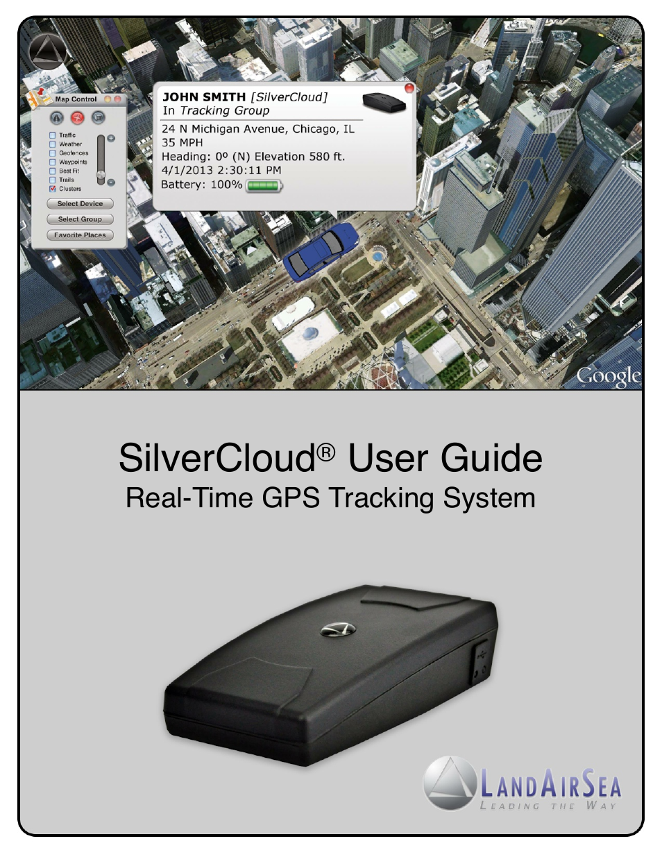 LandAirSea SilverCloud Rear-Time GPS Tracker User Manual | 23 pages