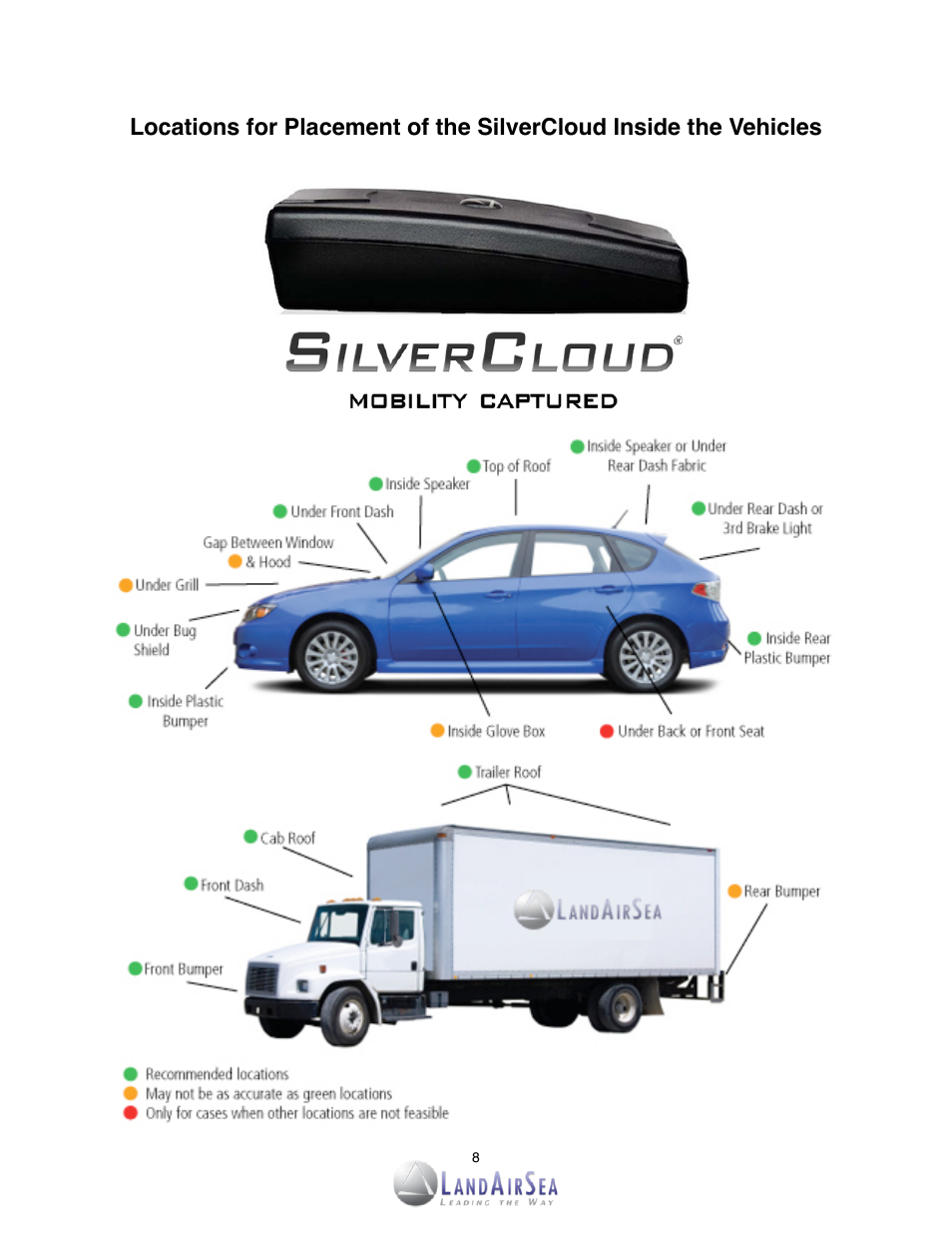 LandAirSea SilverCloud Rear-Time GPS Tracker User Manual | Page 8 / 23