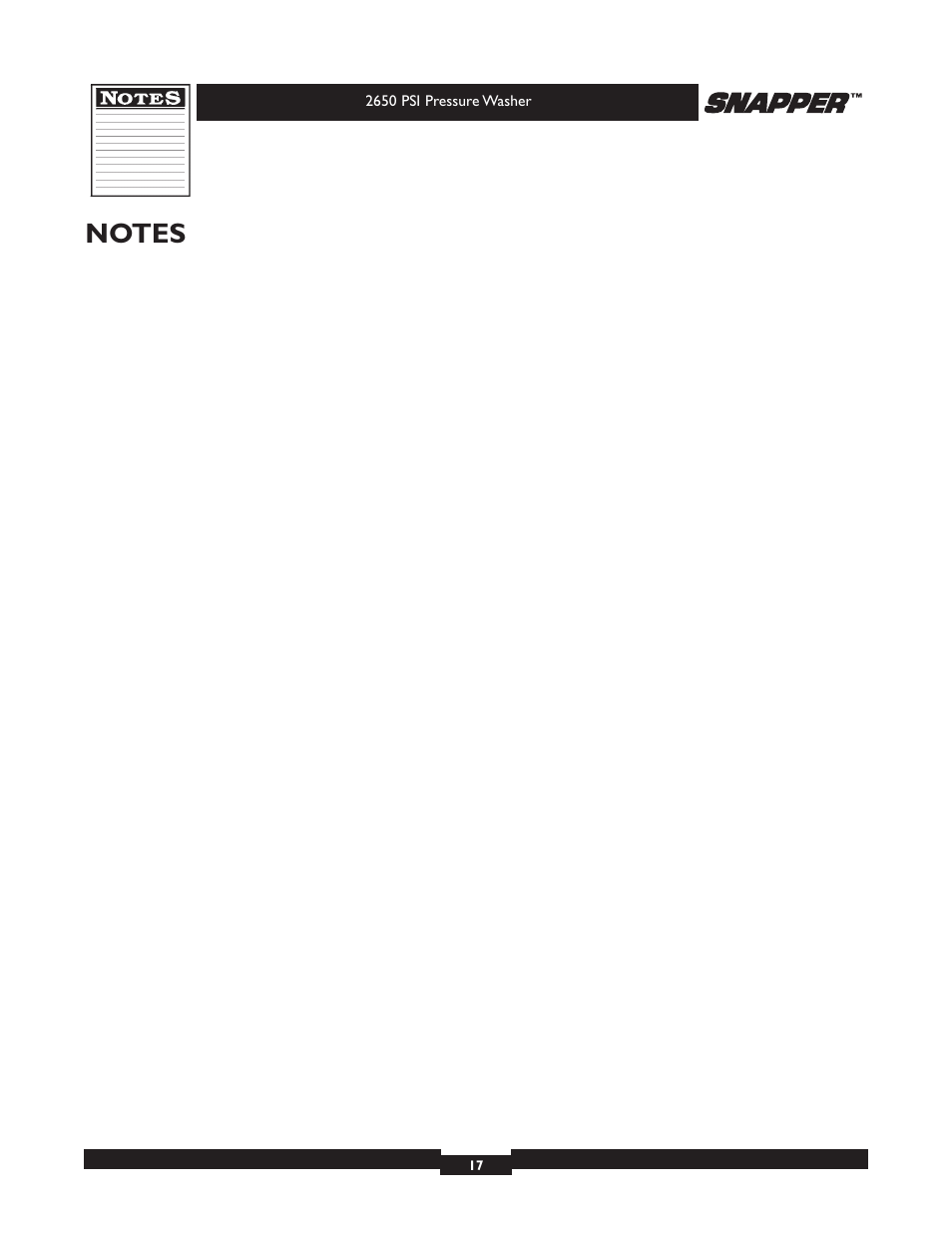 Briggs & Stratton 2650 PSI User Manual | Page 17 / 36