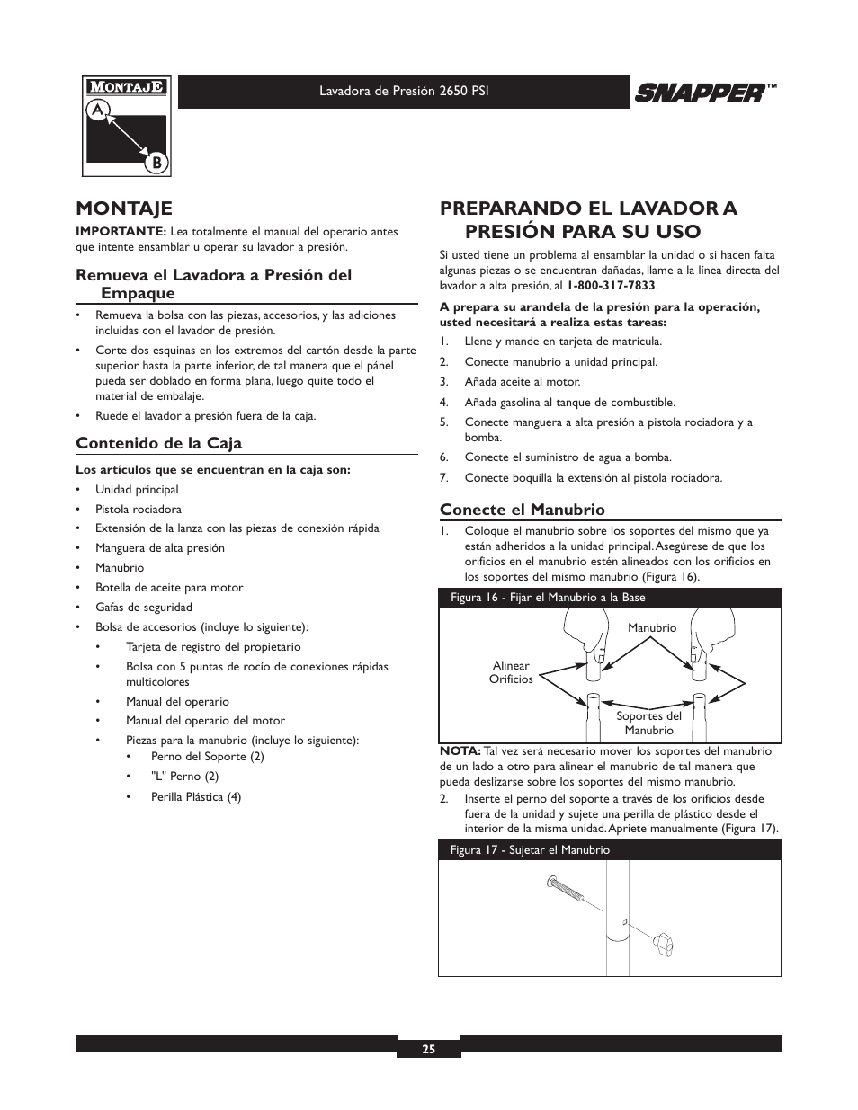 Briggs & Stratton 2650 PSI User Manual | Page 25 / 36