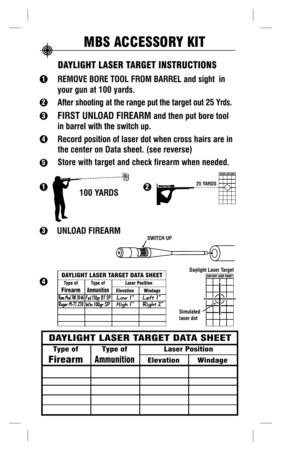 LaserLyte MBS-PAK_Accessory_Kit - Large Rez Size User Manual | 2 pages