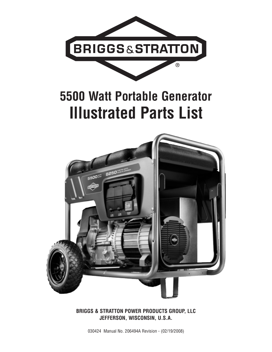 Briggs & Stratton 30424 User Manual | 6 pages