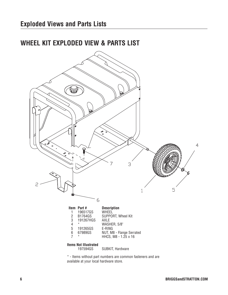 Briggs & Stratton 30424 User Manual | Page 6 / 6