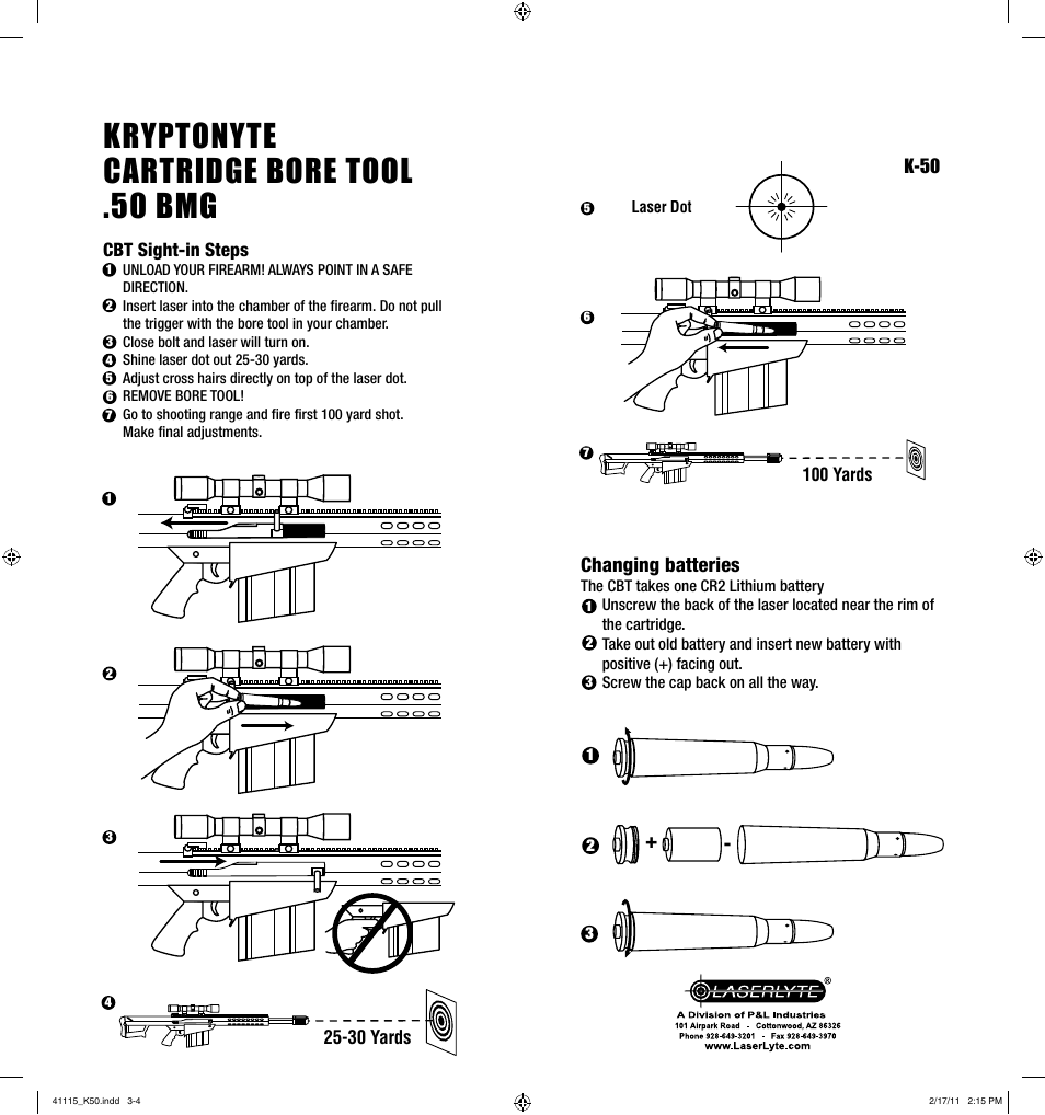 LaserLyte K-50 - Large Rez Size User Manual | Page 2 / 2