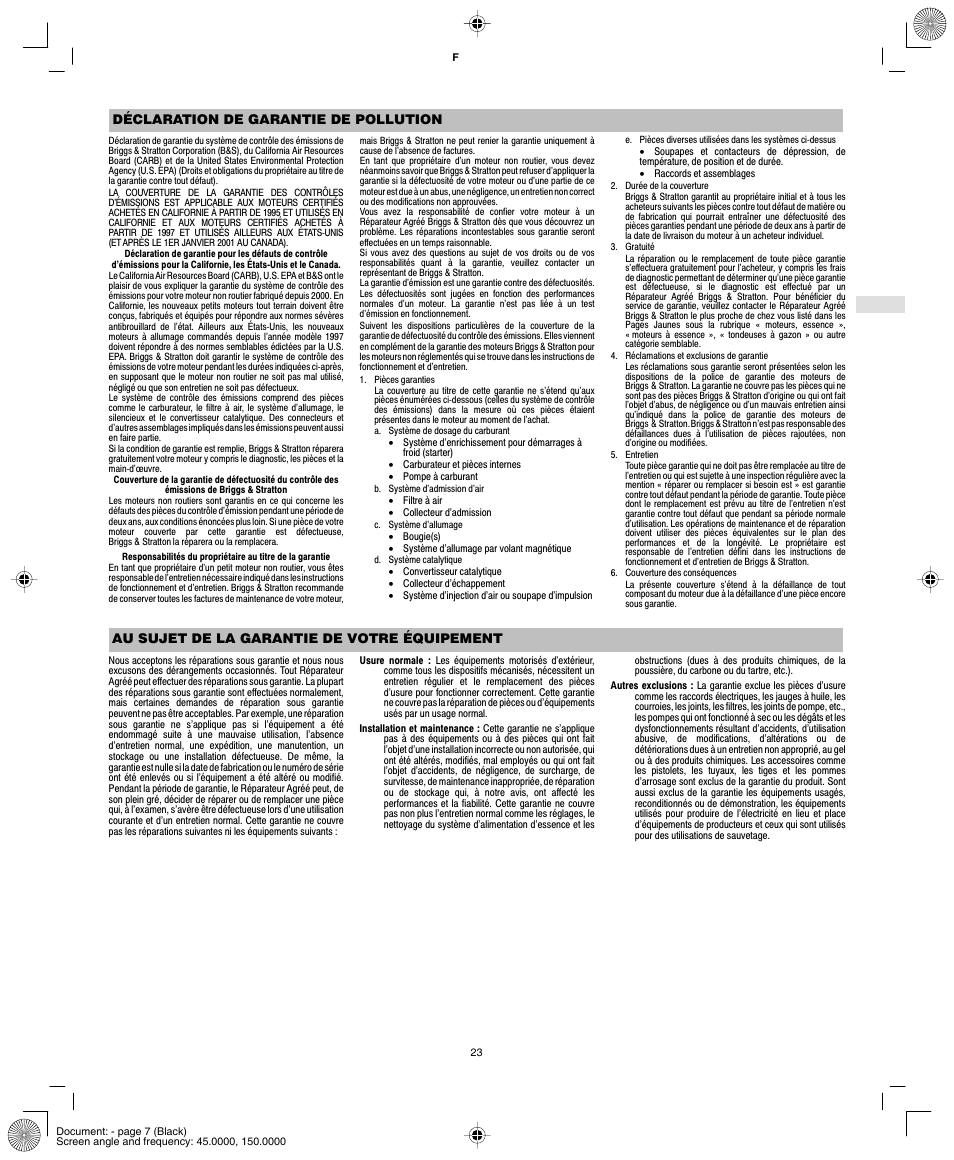 Briggs & Stratton AA0101 User Manual | Page 25 / 28