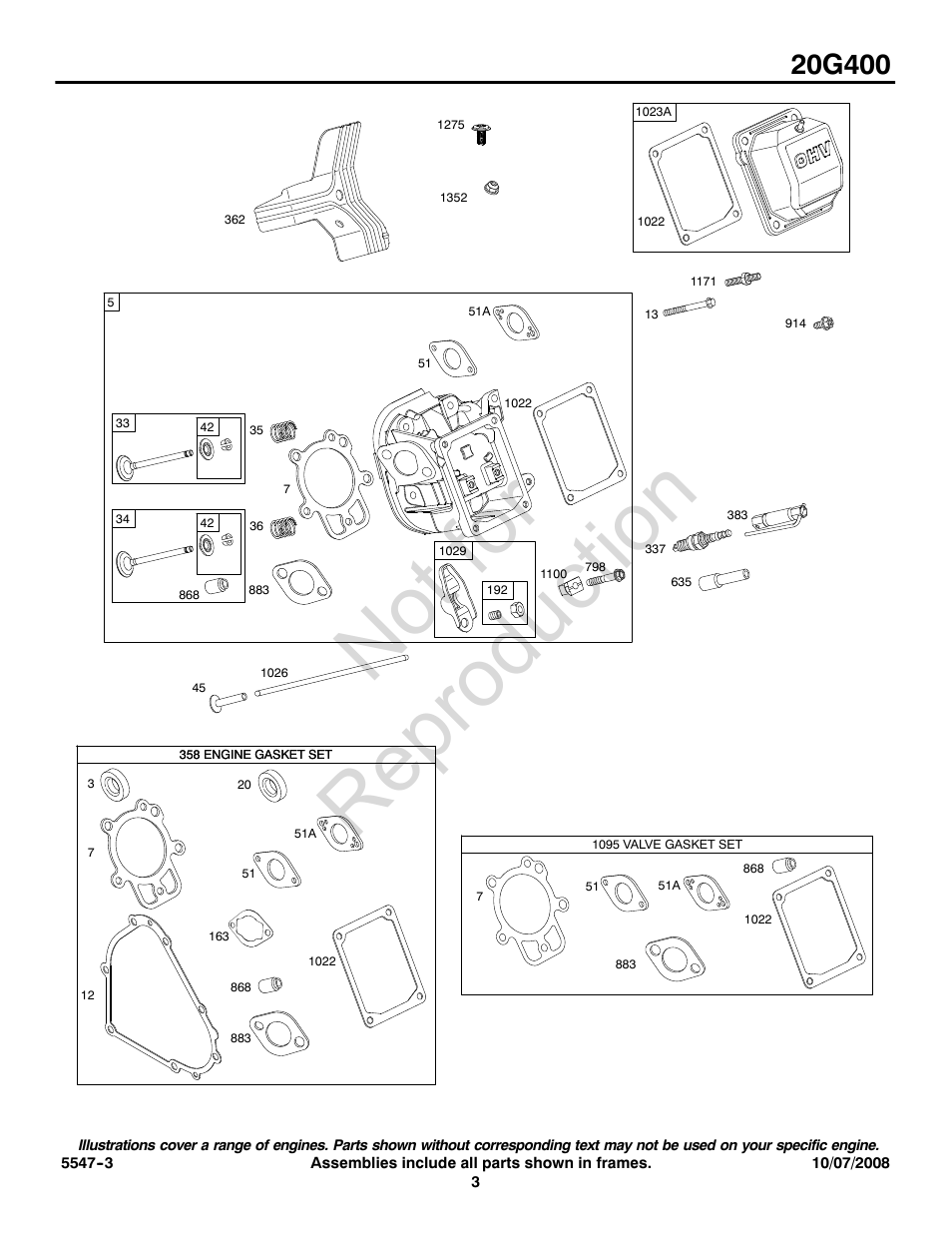 Not for reproduction | Briggs & Stratton MS-5547 User Manual | Page 3 / 12