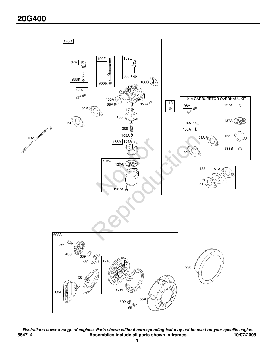Not for reproduction | Briggs & Stratton MS-5547 User Manual | Page 4 / 12
