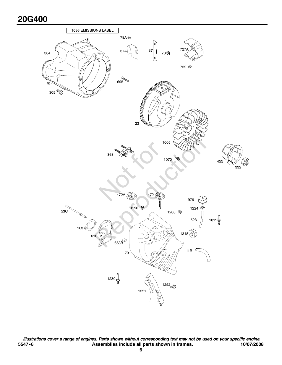 Not for reproduction | Briggs & Stratton MS-5547 User Manual | Page 6 / 12