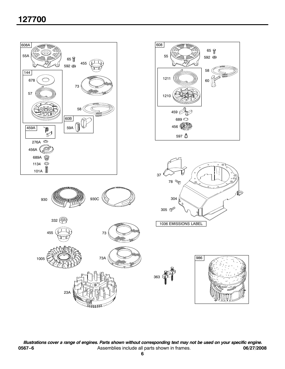 Briggs & Stratton 127700 User Manual | Page 6 / 15