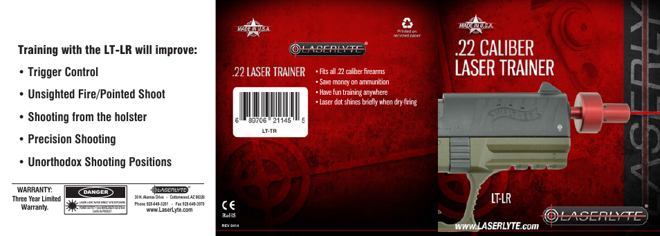 LaserLyte LT-LR - Low Rez Size User Manual | 2 pages