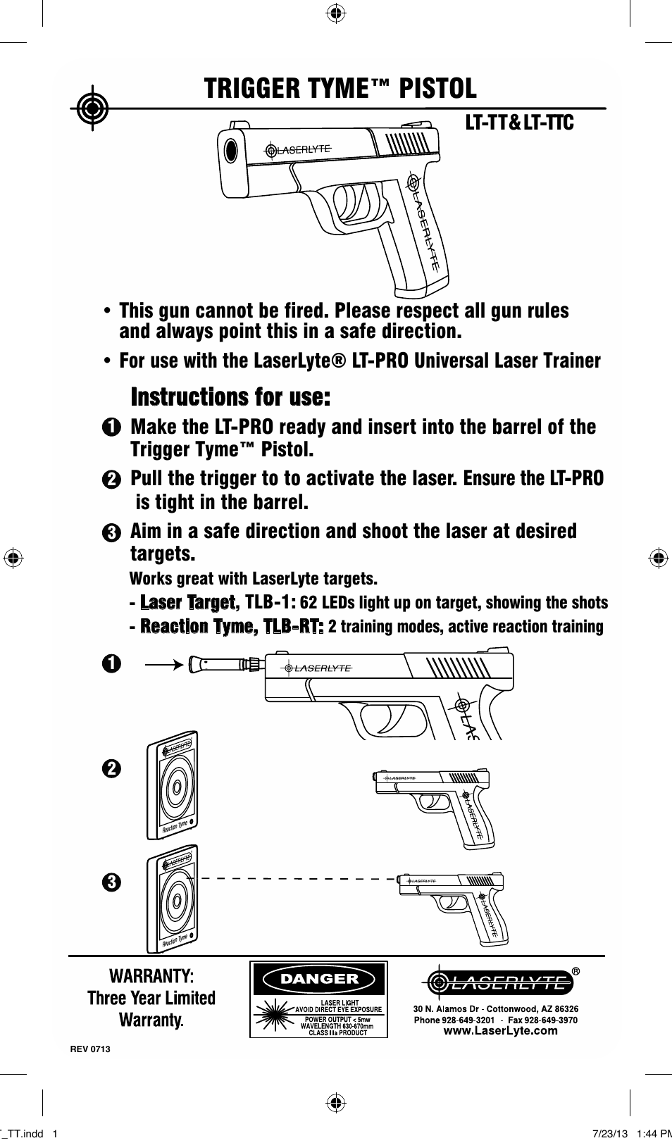 LaserLyte LT-TTC - Low Rez Size User Manual | 1 page