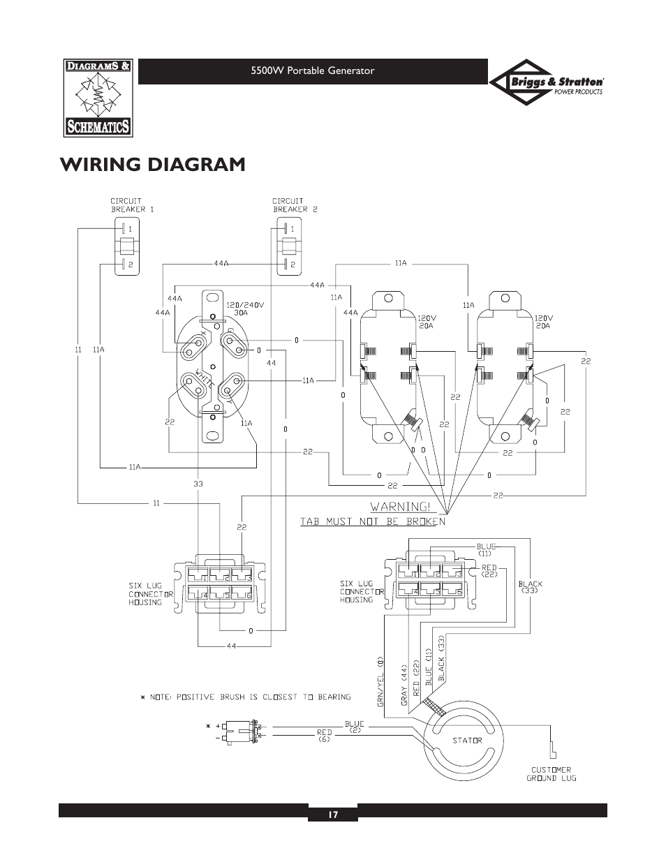 Wiring diagram | Briggs & Stratton Elite Series 30209 User Manual | Page 17 / 36