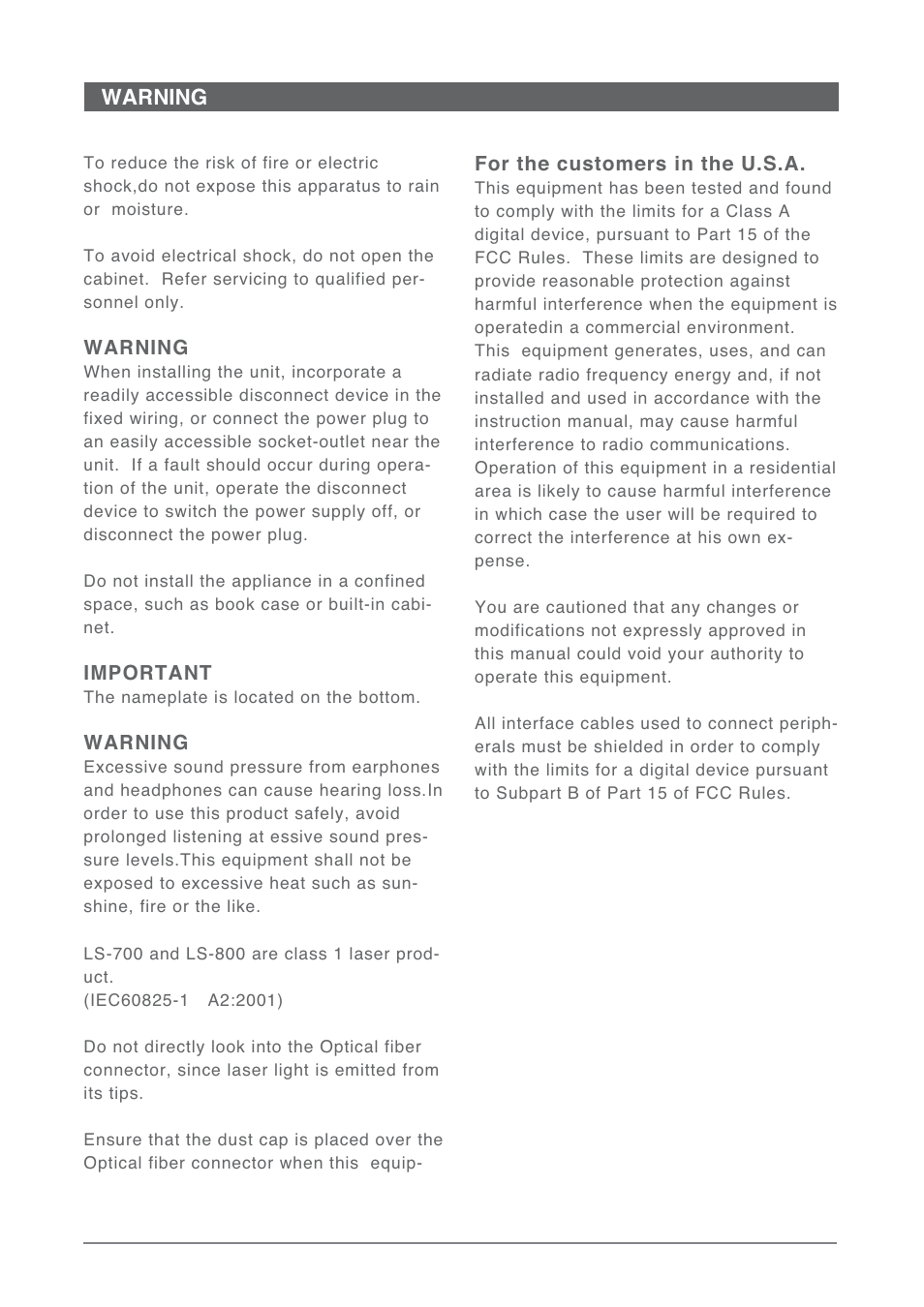 Nipros LS-800 Operating Instruction User Manual | Page 2 / 56