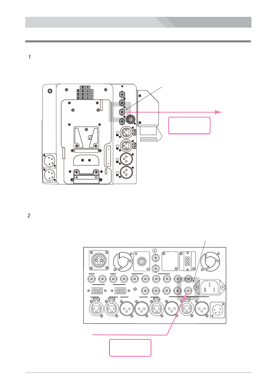 Prompter/ref.video signal (composite) connection, Prompter/ref. video in (bnc), Rear panel) | Nipros LS-800 Operating Instruction User Manual | Page 30 / 56