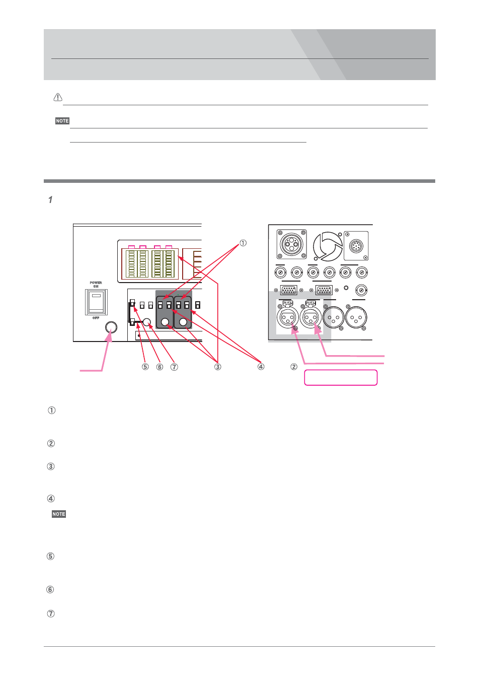 Adjustments and settings, Adjustments and settings for ls-800, Pgm audio input signal adjustment and setting | Front panel) headphone, Pgm audio signal (rear panel) ls-800 | Nipros LS-800 Operating Instruction User Manual | Page 45 / 56