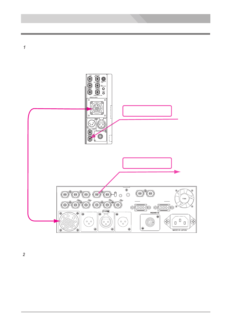 Pdf composite, Composite video signal connection, Multi-core studio system nipros/v26 | Video in, Pin cable), コンポジットビデオ信号の接続, カムコーダーのコンポジットビデオ信号出力は、video in コネクタへ bncケーブルで接続します | Nipros ES-500 Operating Instruction User Manual | Page 26 / 56