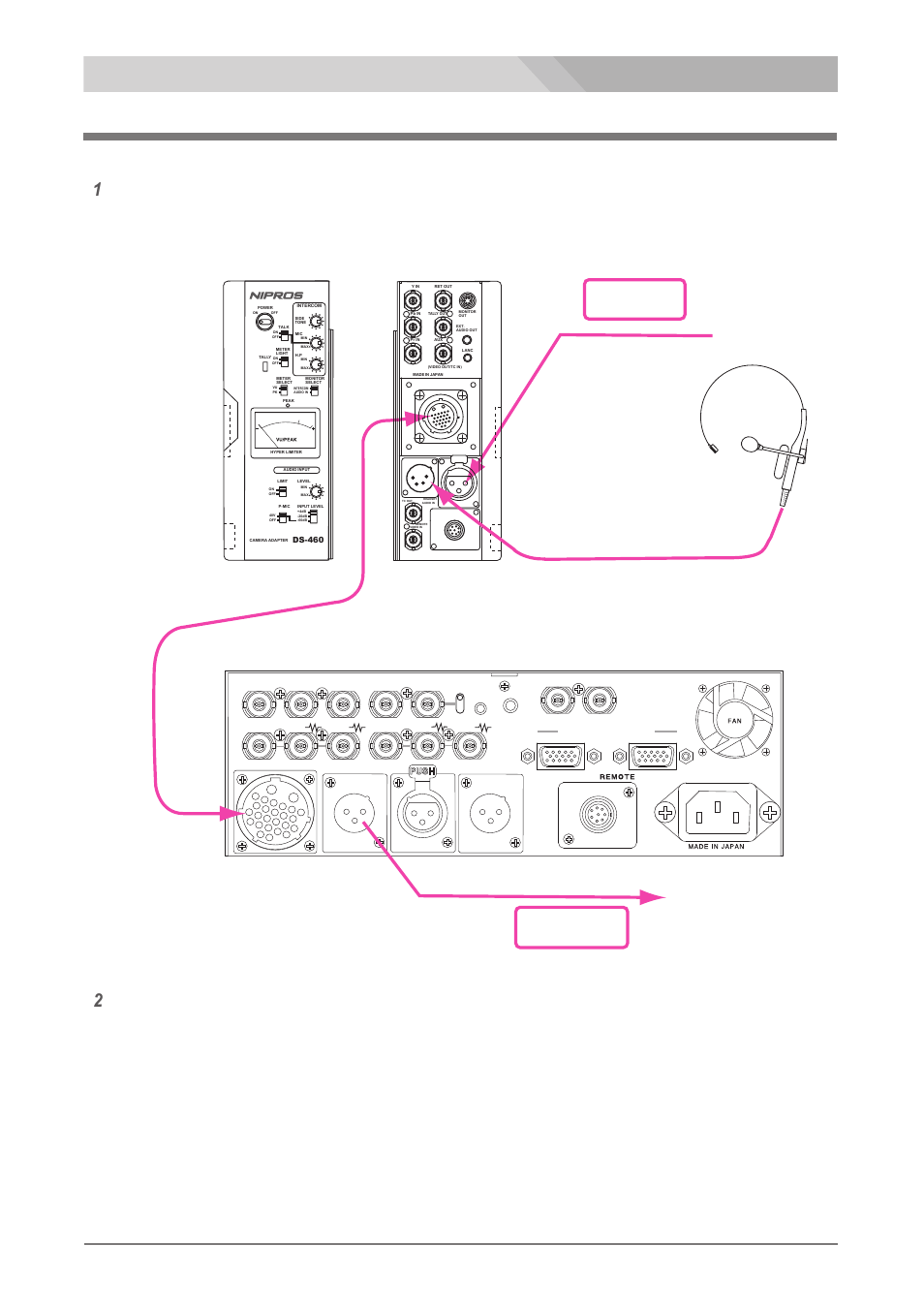 Pdf audio, Audio signal connection, Multi-core studio system nipros/v26 | Ds-560, Ds-460, Xlr 3-pin cable) from camcorder dl-400, 32 オーディオ信号の接続, オーディオ 信号を入力する場合は、audio in コネクタ ( キャノン 3 ピン）へ接続します, Nipros/v26 接続方法, Audio signal | Nipros ES-500 Operating Instruction User Manual | Page 32 / 56