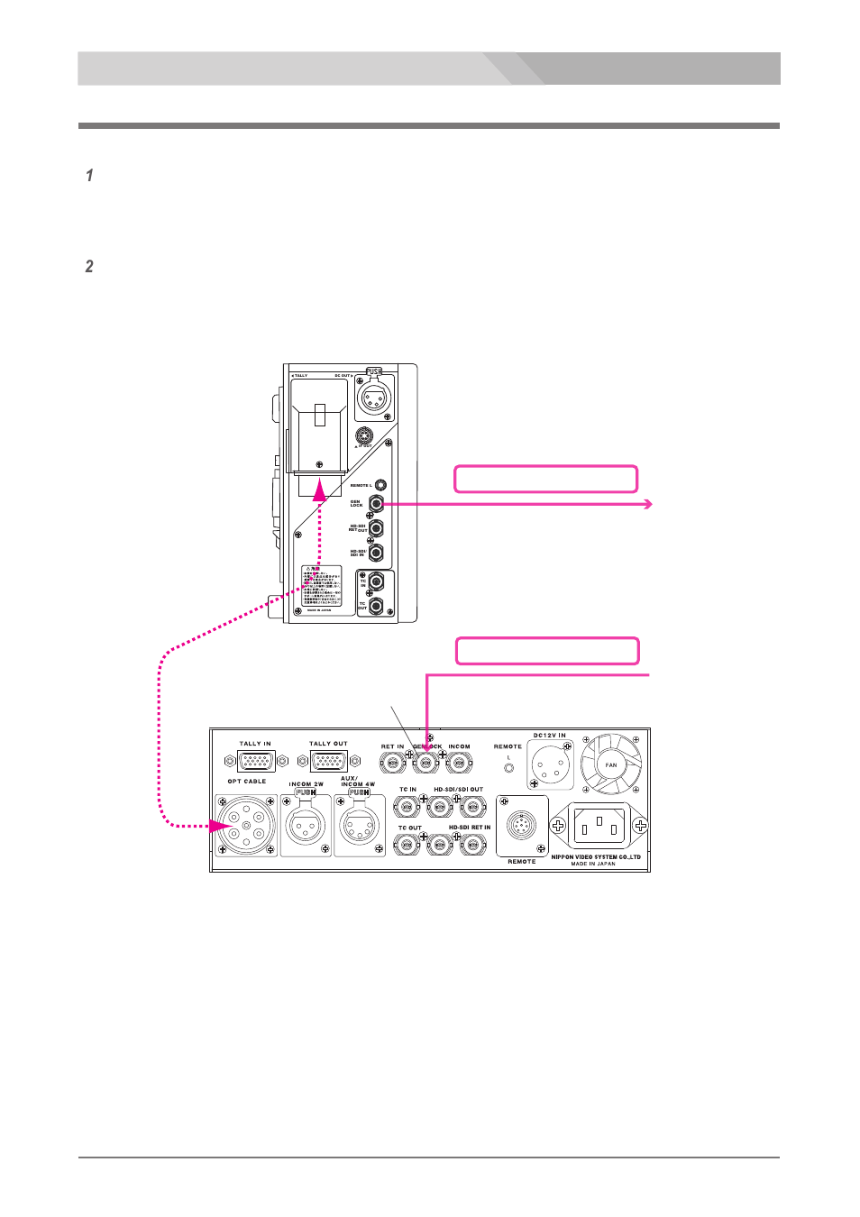 Genlock signal connection, Connection, Gen lock connector | Nipros PS-570/1 User Manual | Page 19 / 36