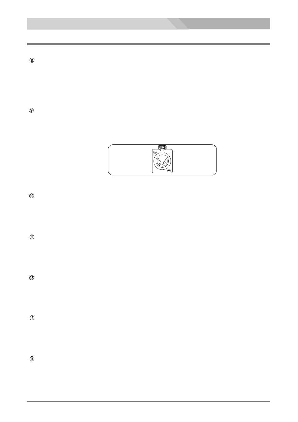 Connector panel, Dc12v out connector (xlr 4-pin), Tc in/ tc out connectors (bnc) | Nipros PS-570/1 User Manual | Page 7 / 36