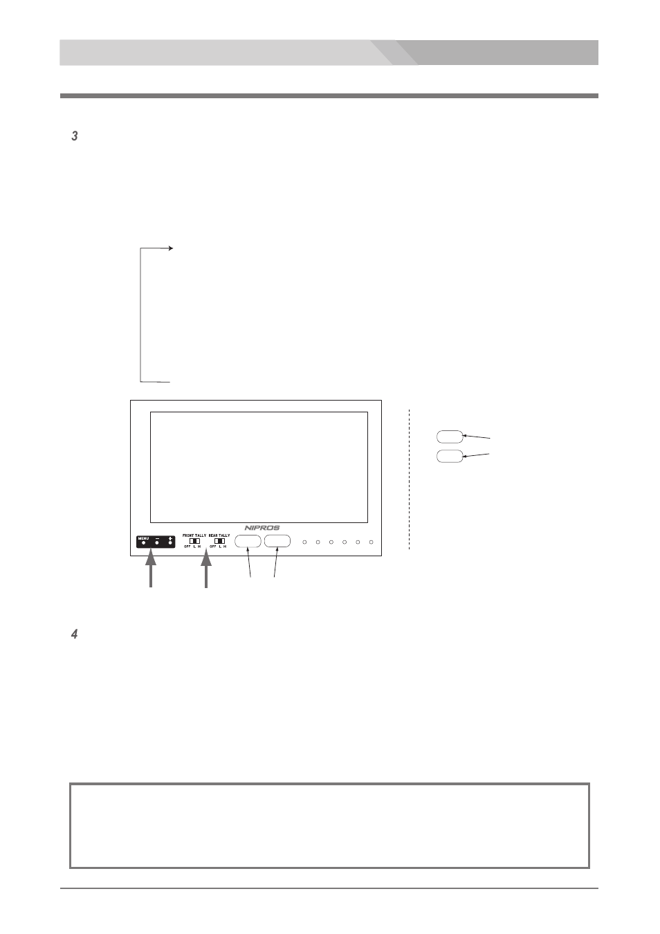 Settings for lvm-89w, Menu / entry setting, Tally setting | Multi-core studio system nipros/s26 | Nipros ES-600 Operating Instruction User Manual | Page 42 / 54