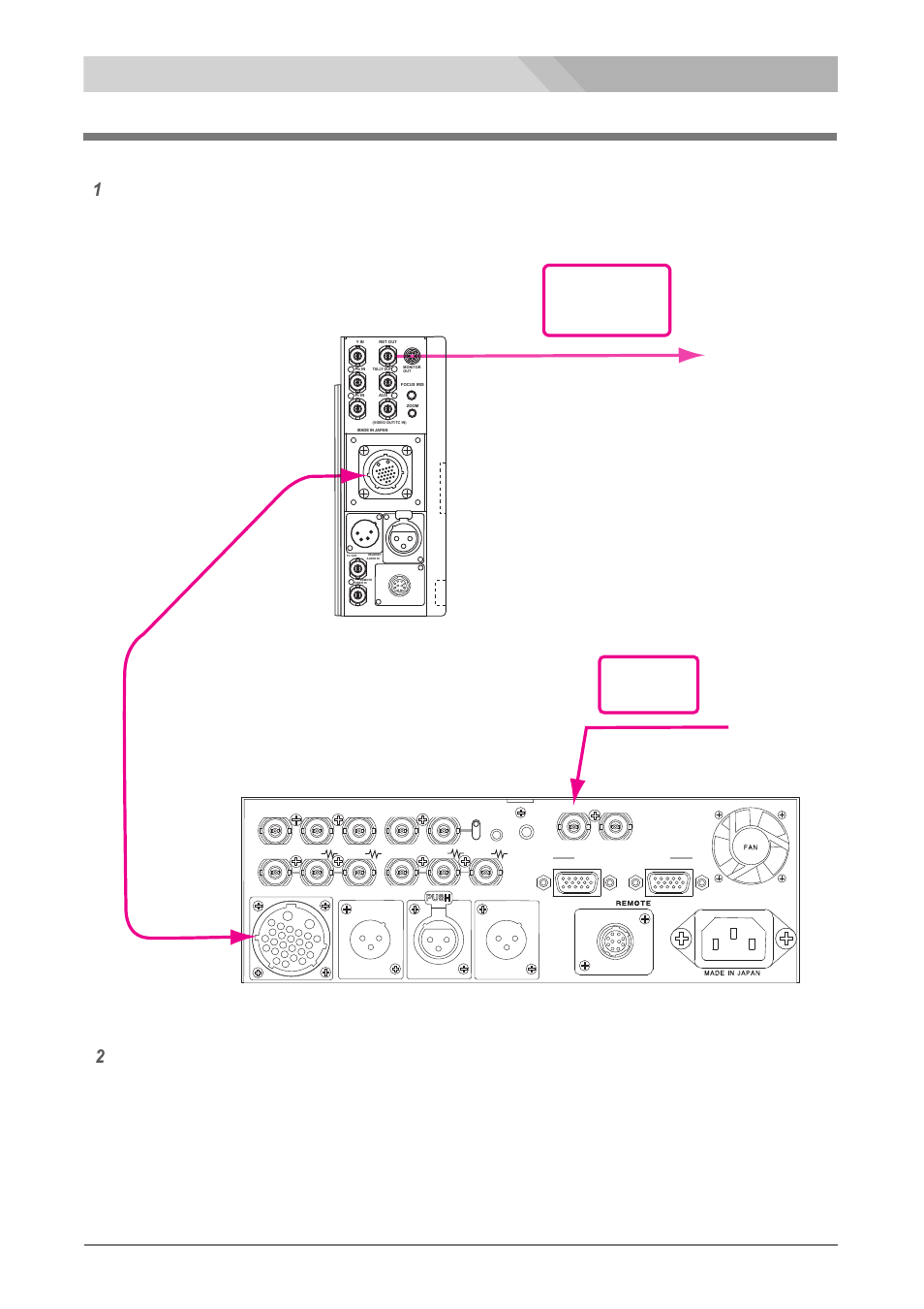 Return composite video signal connection, リターンコンポジットビデオ信号の接続, Es-600p 接続方法 | Nipros ES-600P User Manual | Page 14 / 35