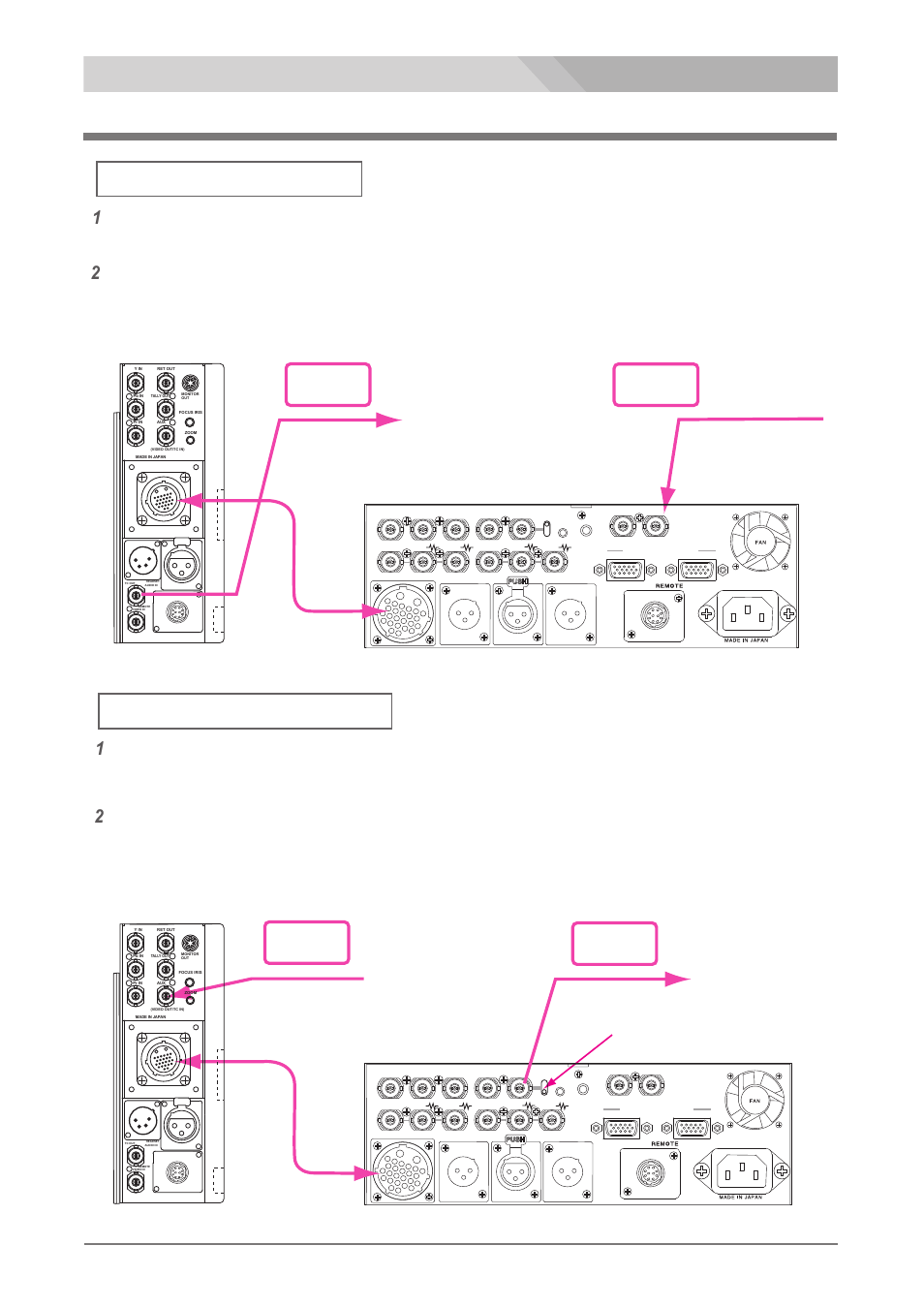 Time code signal connection, Es-600p, Time code signal to a camera | Time code signal from a camera, Tc out aux (video out/tc in) tc signal, Select switch is set to tc out position. tc signal, Tc signal, Tc out), Tc signal tc信号の接続, Tc in コネクタへ tc 信号発生器から bnc ケーブルで接続します | Nipros ES-600P User Manual | Page 19 / 35